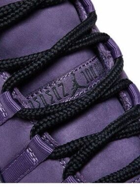 Jordan Men “MOJAVE” Nike 11’s Purple Leather Sneakers with Black Laces
